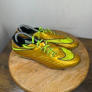 Nike Hypervenom Phatal FG Gold Volt Soccer Cleats Mens 10 677584-907 2014